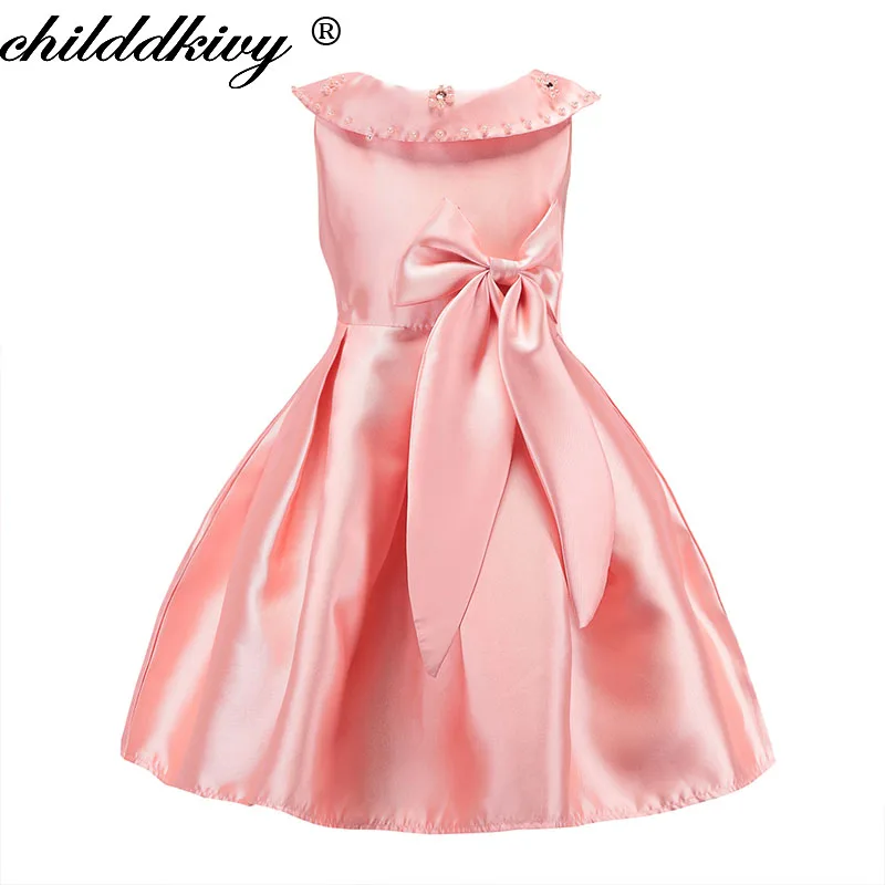 Платье принцессы для маленьких девочек коллекция года, весенние торжественные платья для девочек на свадьбу, Детские праздничные платья для девочек, детское Новогоднее платье