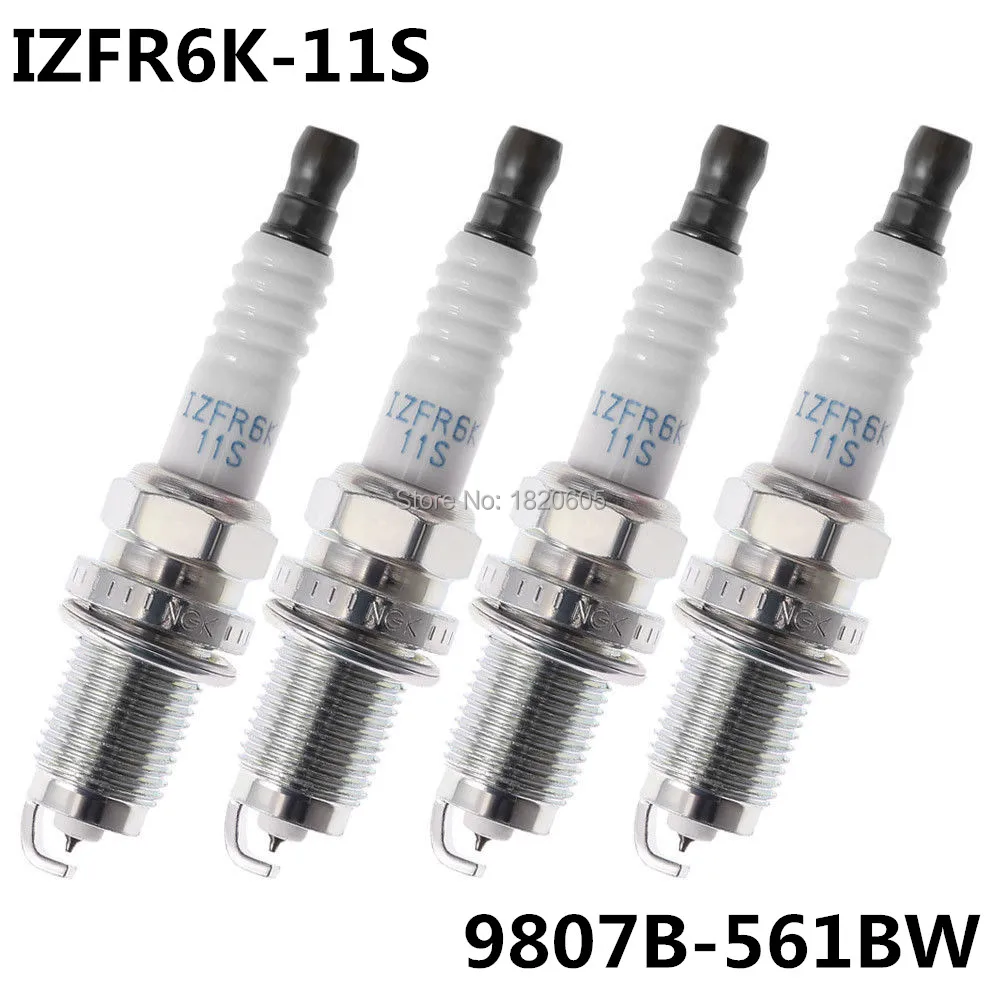 4pcs/lot Top Quality Laser Iridium Spark Plug For Honda Civic CR V FR V 2006 2011 IZFR6K 11S