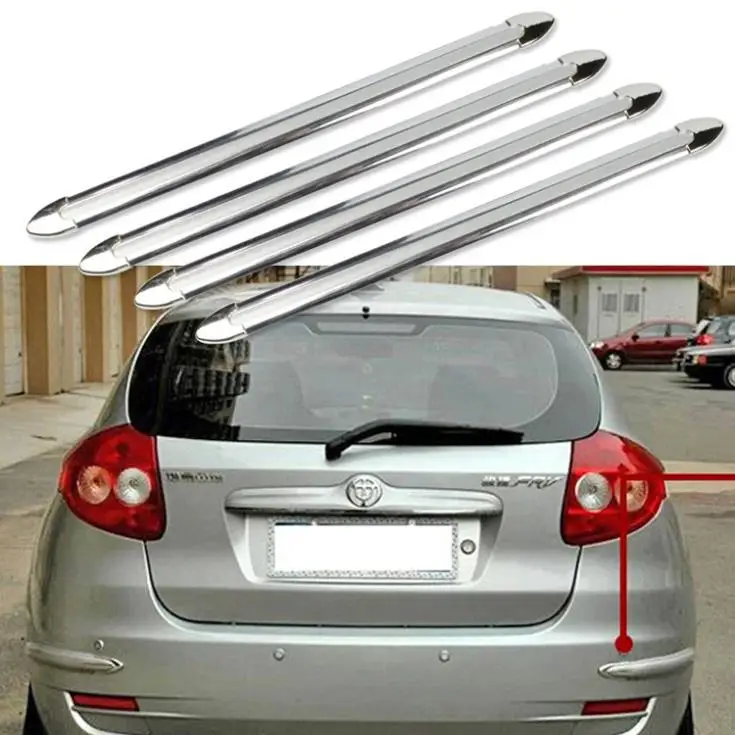 

4pcs Car body bumpers Decoration Car Crash Bar Anti-Rub Bumper Protection automotive exterior trim Accessories Styling Mouldings