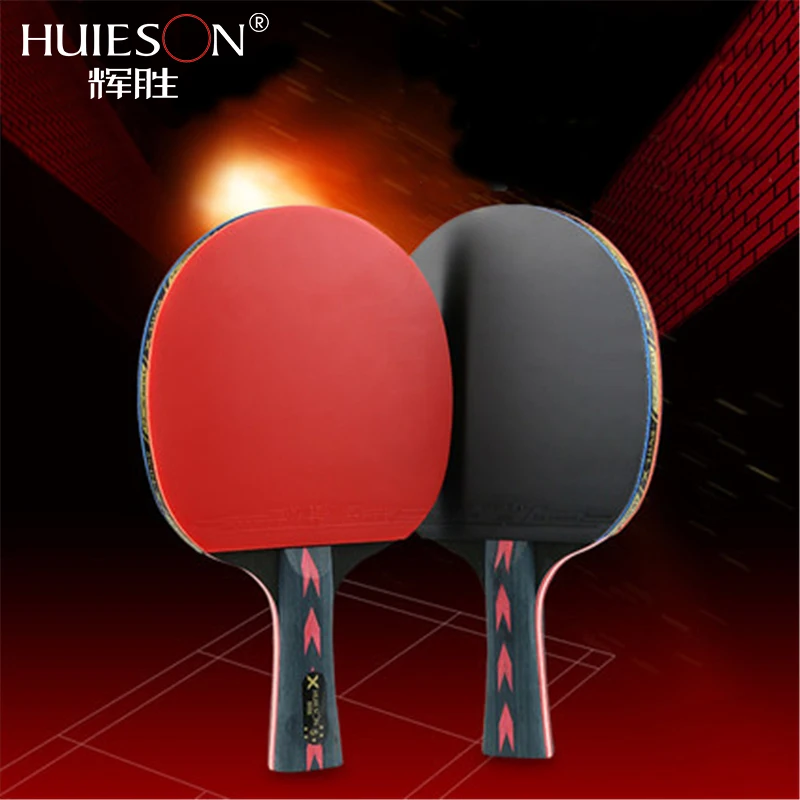 

2Pcs/Set Huieson 5 Star Carbon Table Tennis Racket Powerful Ping Pong Paddle Bat with Good Control for Teenagers Training