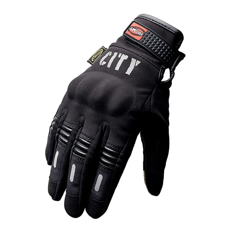 Перчатки для велоспорта Miscrofiber с сенсорным экраном, ветрозащитные регулируемые перчатки для езды на мотоцикле