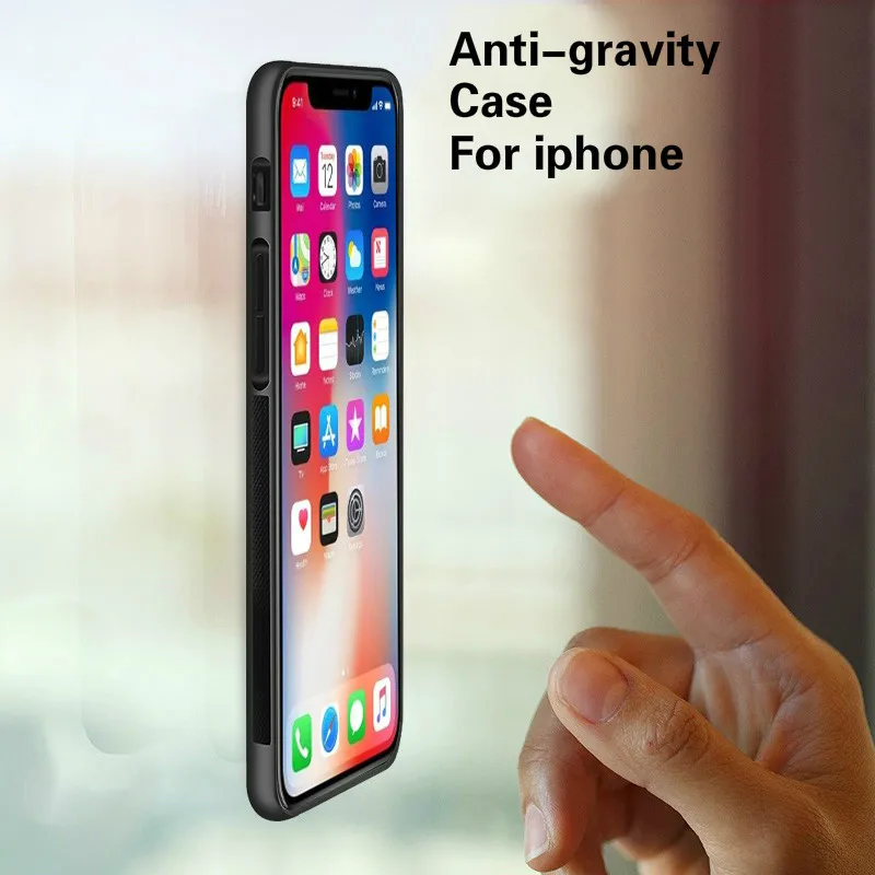 

Newest Anti Gravity Phone Case Cover For iPhone 7 8 6 6s Plus X 10 Magical Anti-Gravity Adsorbable Phone Cases Coque Funda Capa