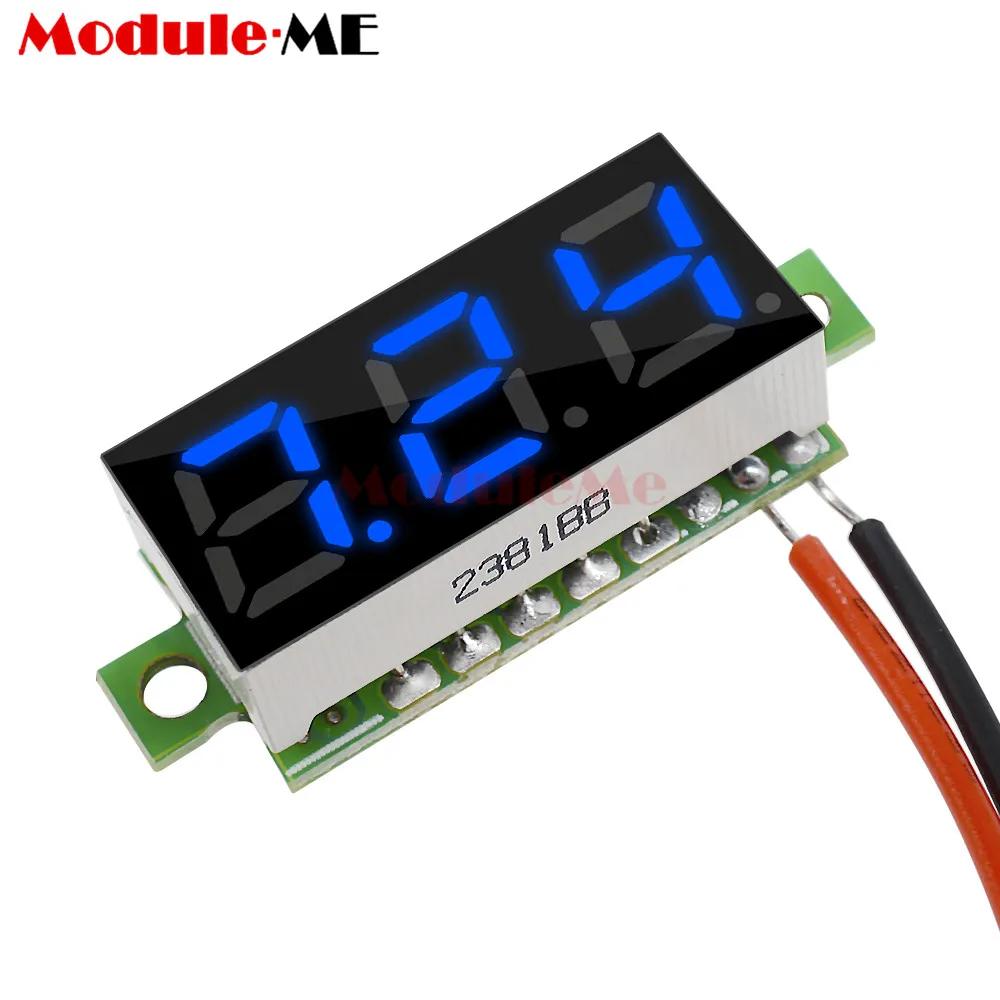 

Voltage Tester Meter Safe and reliable 0.28 inch Mini voltmeter 2.5-30v Blue LED display voltage meter digital display voltmeter