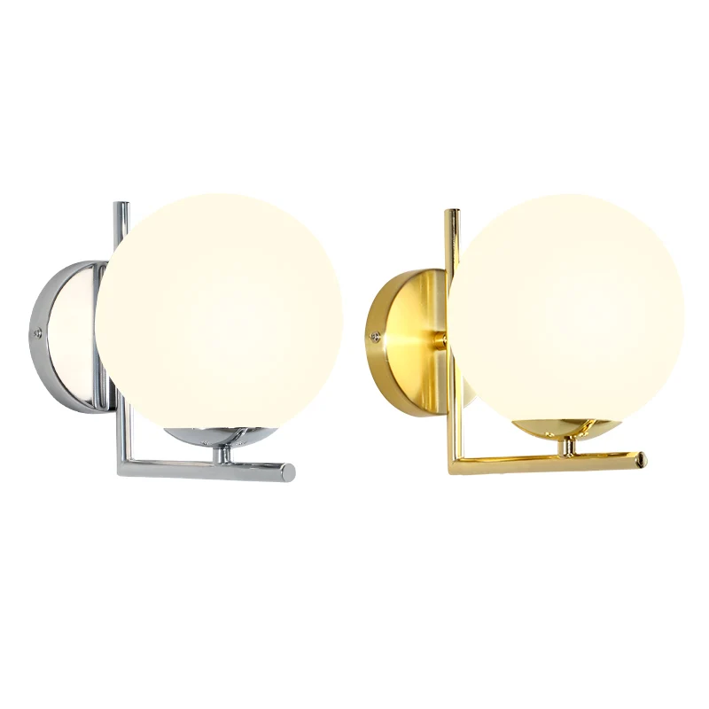 

Nordic post-modern simple light luxury ball LED wall lamp bedside bedroom creative room living room staircase corridor