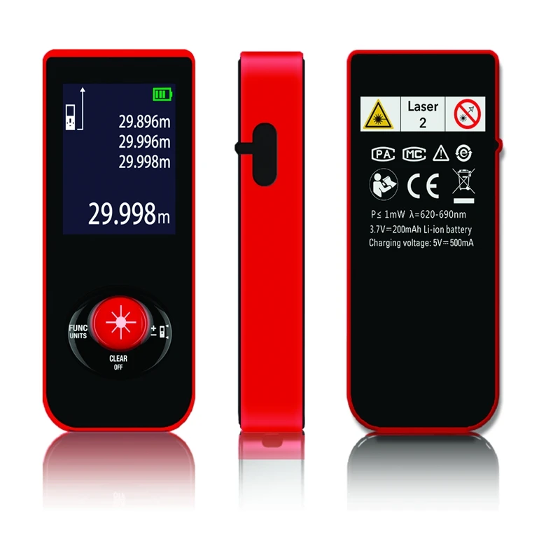 

Mini Laser Distance Meter USB Laser Rangefinder Digital Range Finder LCD Tape Distance Area Volume Measure Construction Tools