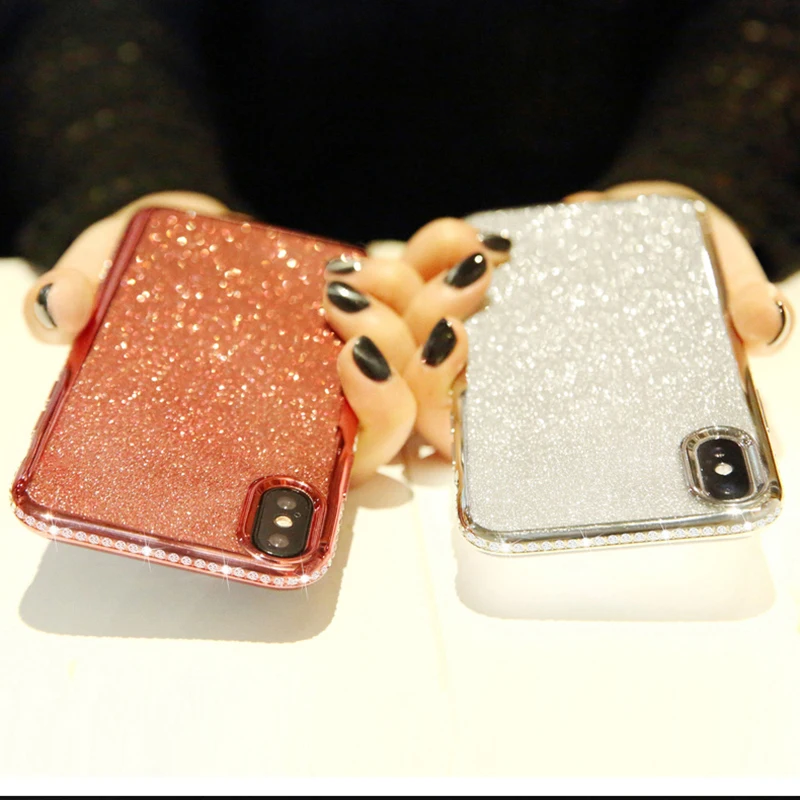 Rhinestone Glitter Case for Apple iphone XS MAX XR 10 X 7 8 Plus 6 S 6s Soft Silicone TPU Diamond Sexy Girl Protector Back Cover (1)