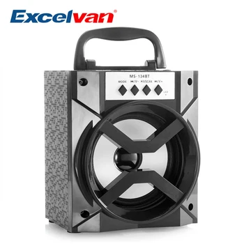

Excelvan MS-134BT Wireless Bluetooth Speaker Portable FM Radio Loudspeaker Support TF Card, LED Shinning, Volume Control