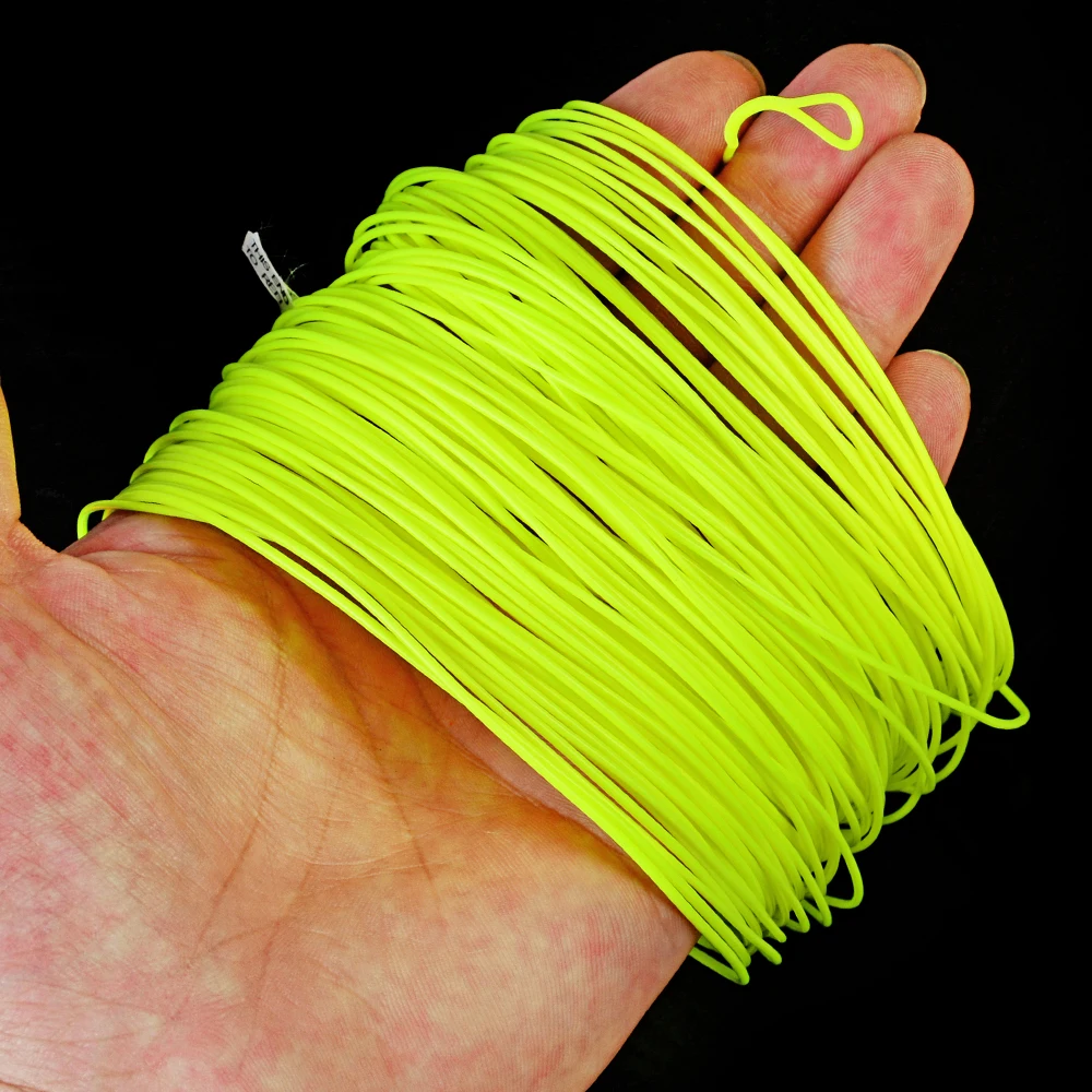 PRO BEROS 100FT Вес вперед плавающей Fly лески WF-2F/3F/4F/5F/6F/7F /8F Fly Line Зеленый мох/оранжевый/Fluo желтый Цвет