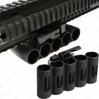 

Tactical polymer Shot gun Quick Release Shell Holder Carrier for Hunting Airsoft Paintball fits for 20mm picatinny Rail Mount
