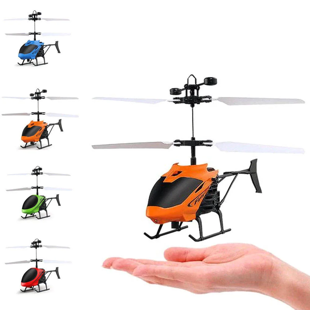 Mini Drone Aircraft RC Helicopter Gesture Induction Automatic Power Protection LED Flash Light Toy No font