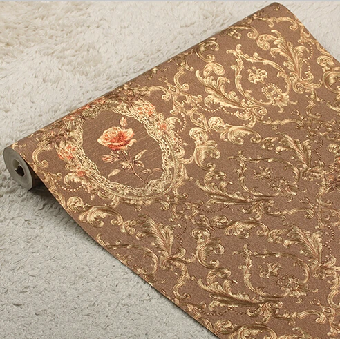 New luxury European golden floral wallpaper Luxury Rose flowers background wallpaper For bedroom 3D Gold foil Wall Paper mural New luxury European golden floral wallpaper Luxury Rose flowers background wallpaper For bedroom 3D Gold foil Wall Paper mural