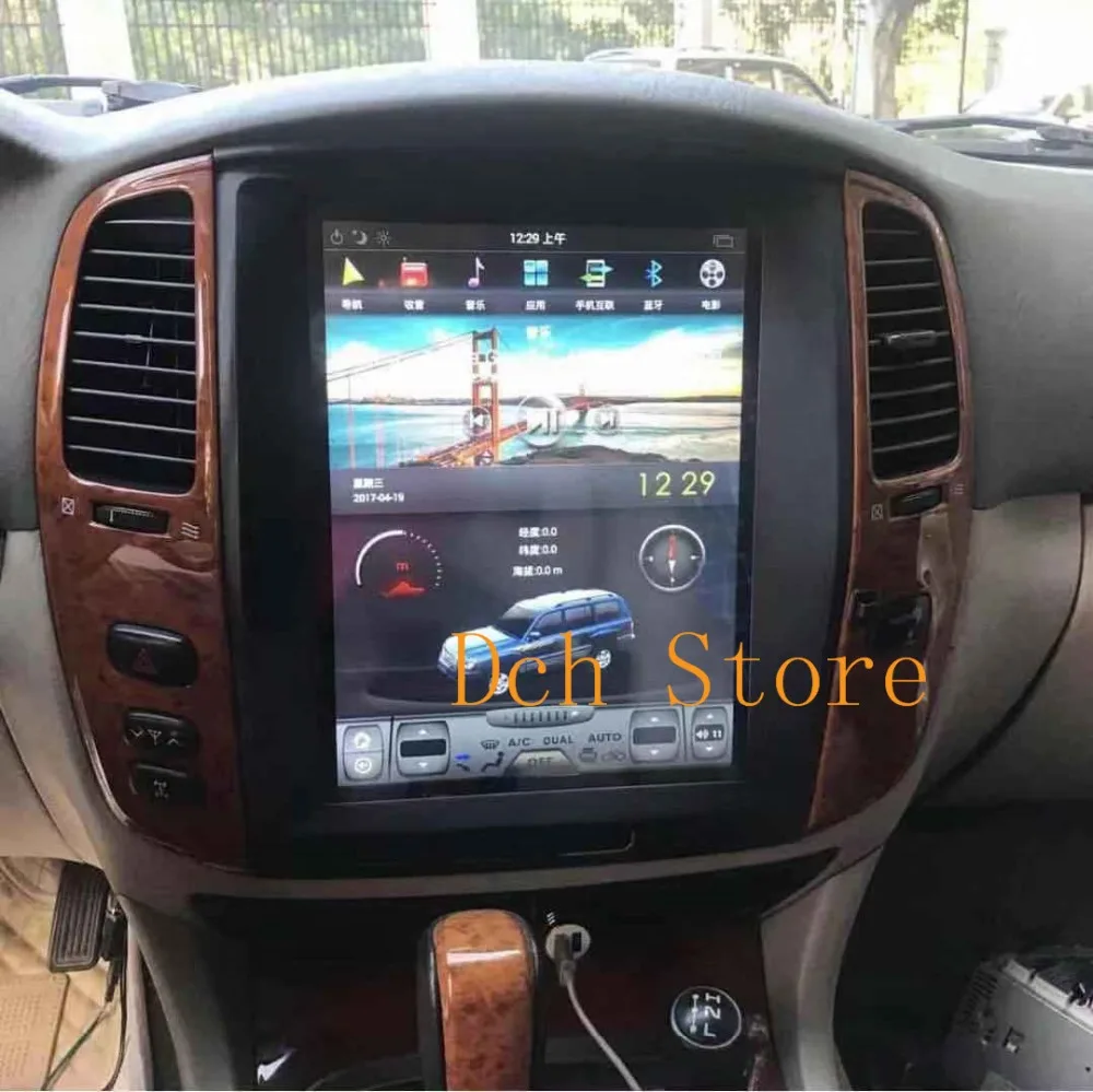 12,1 ''tesla стиль Android 8,1 автомобильный dvd-плеер gps навигация для TOYOTA LAND CRUISER LC100 lexus LX470 2002-2007 PX6 CARPLAY