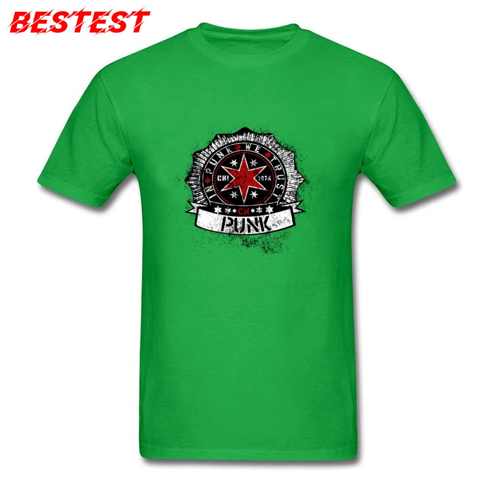 0818YYcm punk logo Funny Summer Fall 100% Cotton Fabric O-Neck Men Tops Shirts Design Tee-Shirts Plain Short Sleeve T-Shirt 0818YYcm punk logo green