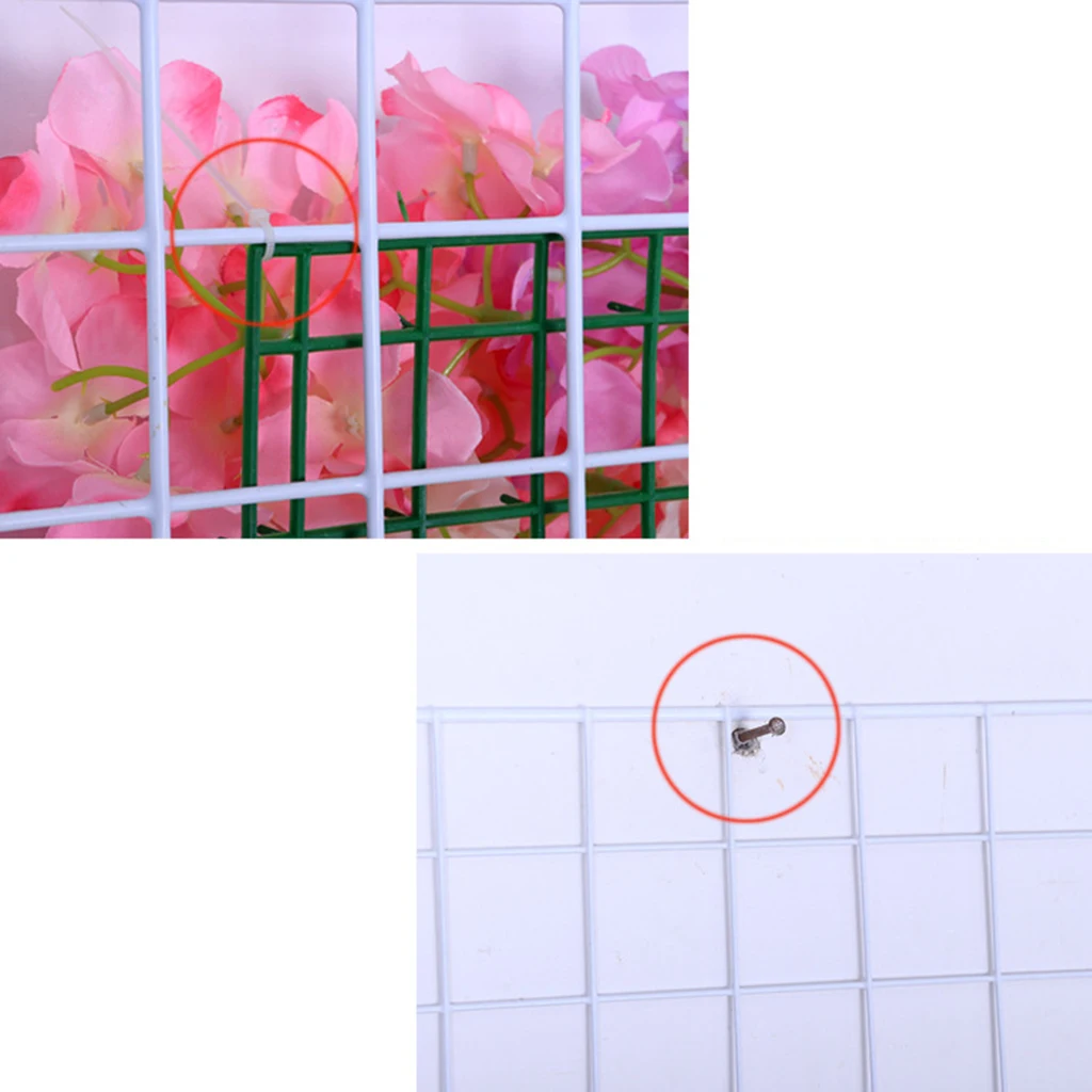 Artificial Flower Panels Wall Hanging Ornaments for Wedding Decor Hot Pink