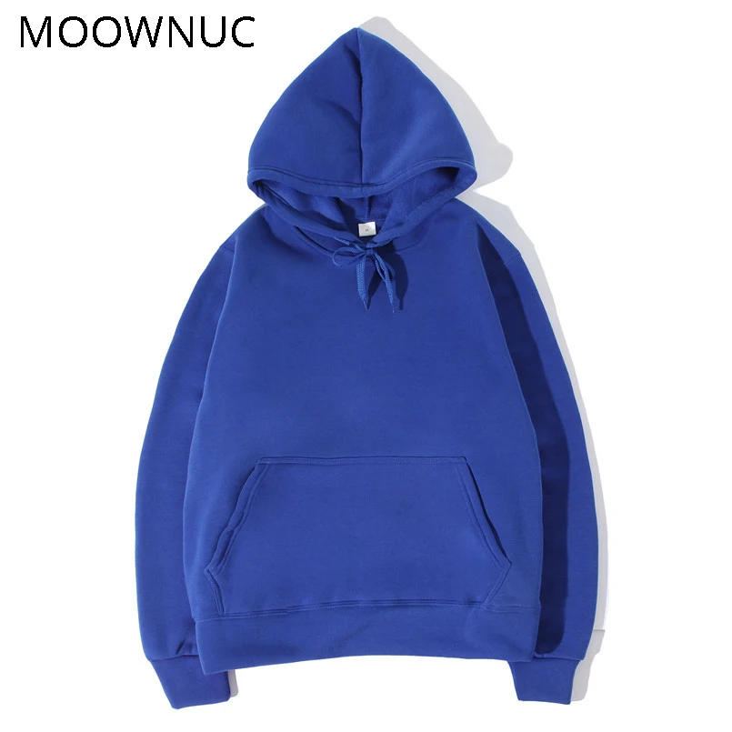 

Hoodies Sweatshirt Pullover Fashion Spring Autumn Pure color With Hat Simple Couples dress MOOWNUC MWC Casual Street wear 2019