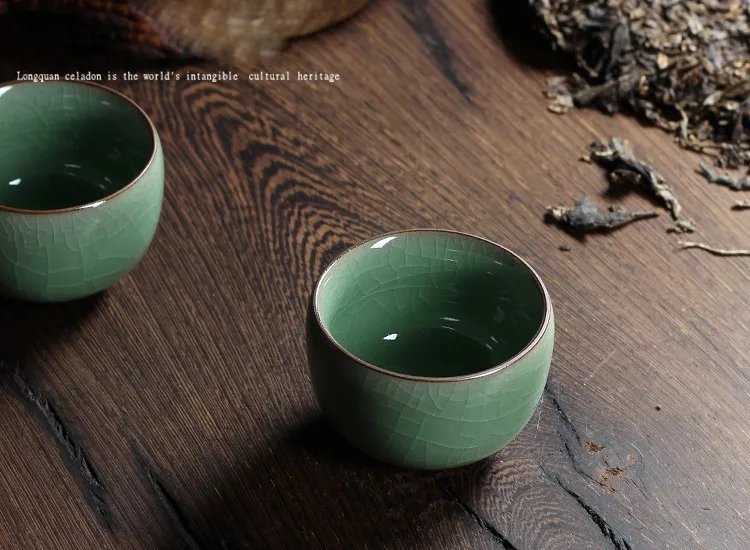 1 шт шесть цветов Китайский Longquan Celadon фарфоровые Gaiwan чайные чашки фарфоровая чаша 100 мл китайский заварочный чайник Celadon Crackle чайная чашка