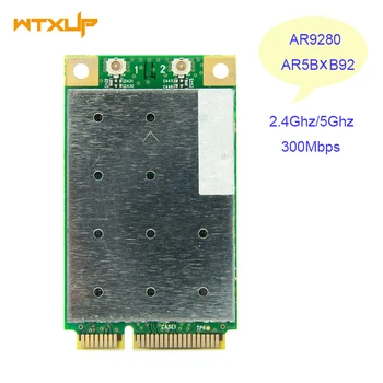 

AR9280 AR5BXB92 MINI PCI-E Wlan WIFI Wireless Card 300Mbps Dual Band 2.4Ghz 5Ghz Wi-Fi Adapter Network Card