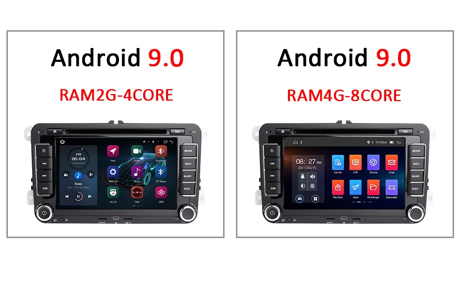 Sale DSP IPS Android 9.0 4G 64G 2 DIN DVD player For VW PASSAT B6 CC B7 POLO GOLF 5 6 Tiguan Fabia Rapid Seat Altea Toledo Leon 10
