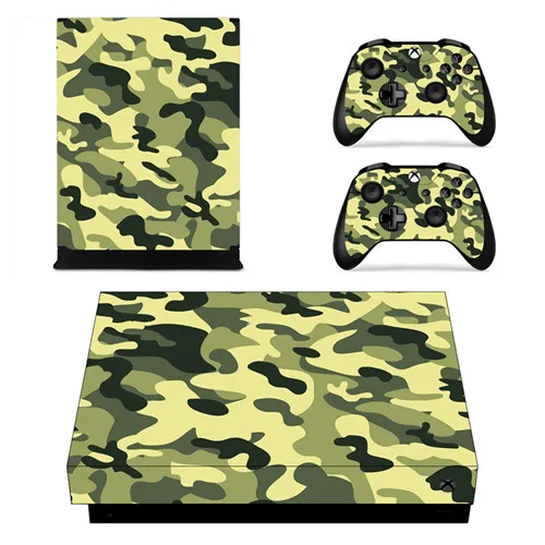YSX1X0438 Камуфляжная наклейка для Microsoft Xbox One X консоль и 2 контроллера для Xbox One X Скины Виниловые наклейки - Цвет: YSX1X0438