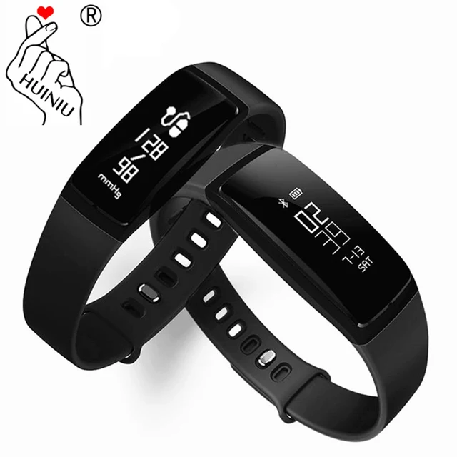Huiniu V07 Smart Wristband Band Heart Rate Blood Pressure Pedometer Huiniu V07 Smart Wristband Band Heart Rate Blood Pressure Pedometer Alarm Bracelet Fitness Tracker Call Remind