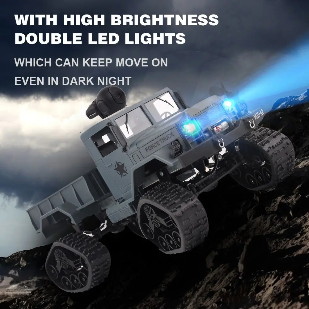  WiFi 2.4G Remote Control Car 1:16 Military Truck Off-Road Auto Toy 4 Wheel Drive RC Car Controller 