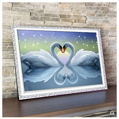 

5D Diamond Painting Animal Swan Cross Stitch DIY Diamond Embroidery scenery Diamond Mosaic rhinestones Home Decor unqiue gift