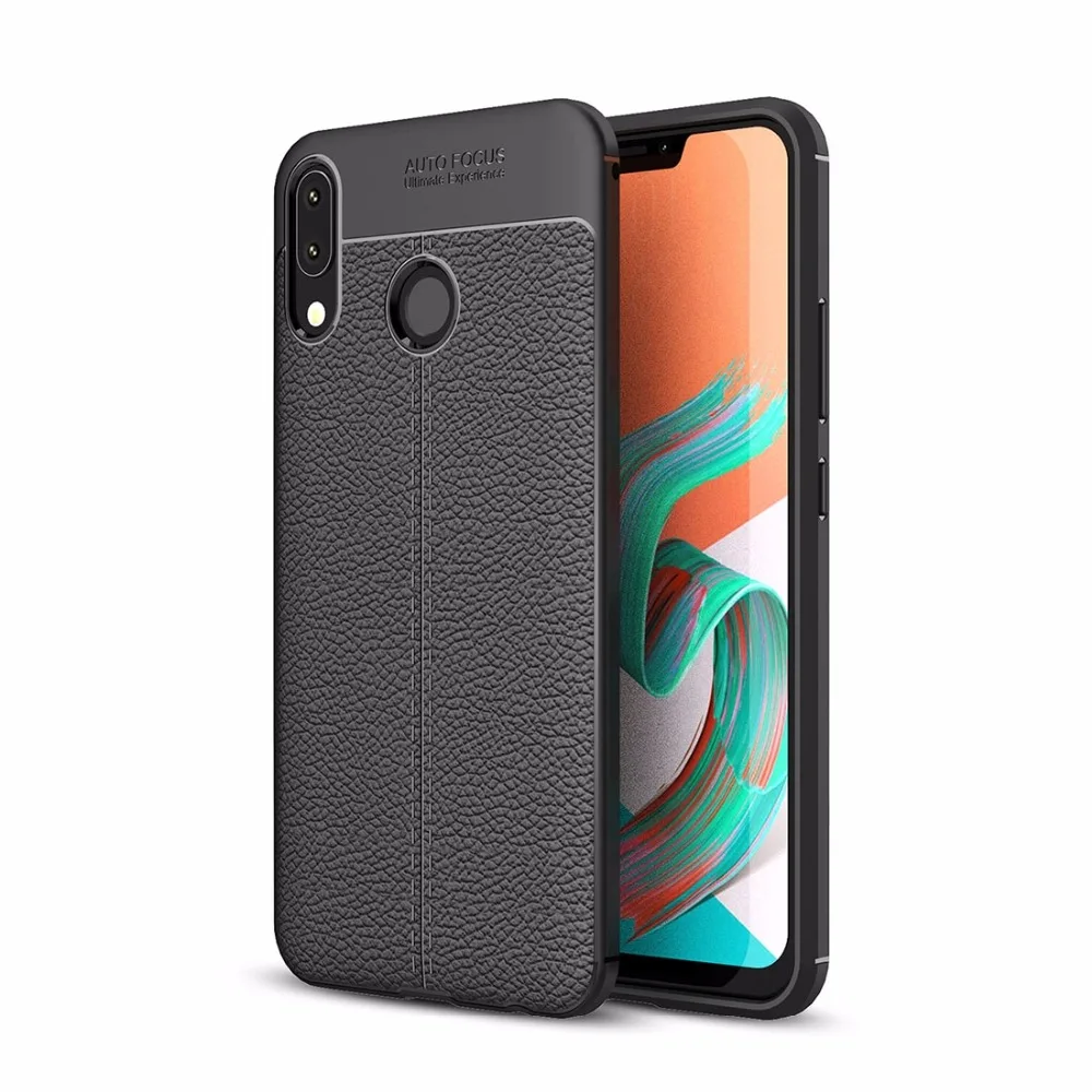 Для Asus Zenfone 5z ZS620KL Личи Текстура Мягкий ТПУ защитный чехол на заднюю панель |