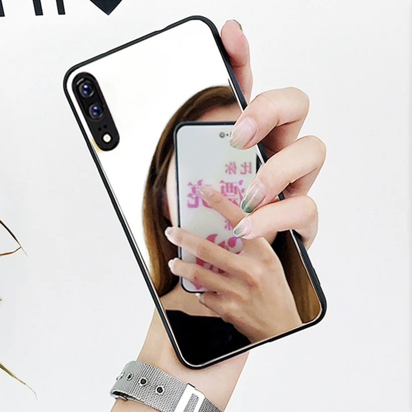 

Tempered Glass Case For Huawei P20 Lite P30 Pro Mate 20 10 Pro Cases Mirror Bumper Honor 8X 10 V20 Nova 4 3 3E Y7 Pro 2019 Cover