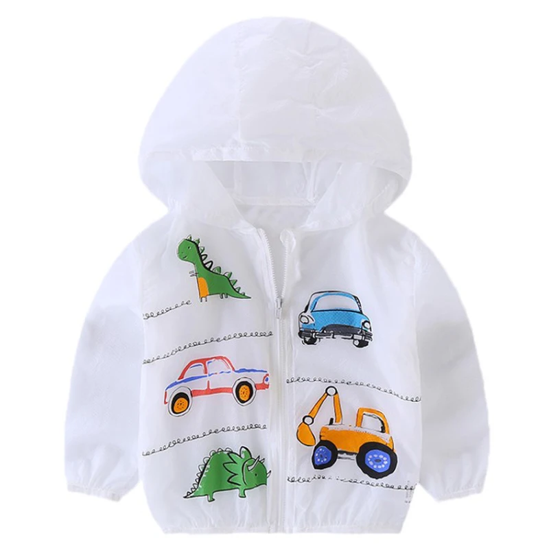 2018 Baby Boys Summer Sunscreen Outerwear Kids Casual Hooded Jackets