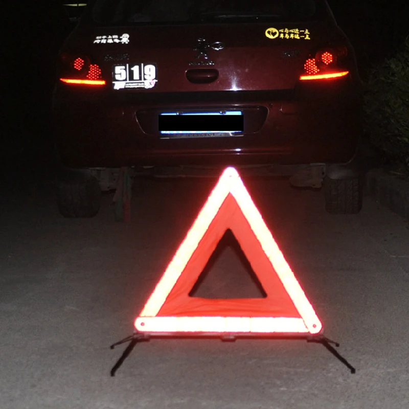 Roadside Warning Safety Triangle Sign Emergency Hazard Kit For Car Road Vehicles