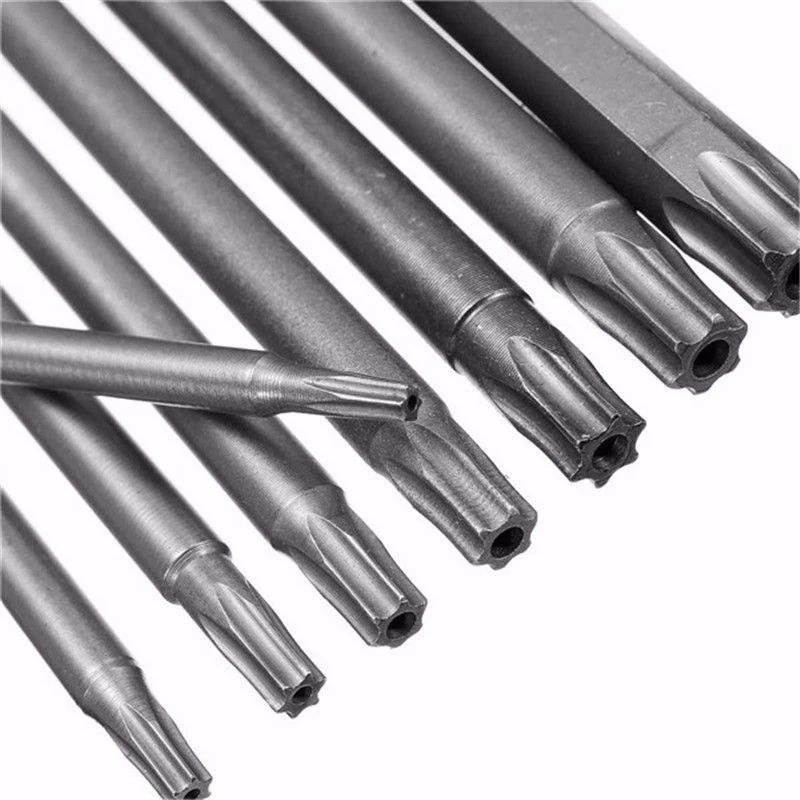 8Pcs/Set T8-T40 100mm Magnetic Torx Screwdriver Bits 1/4