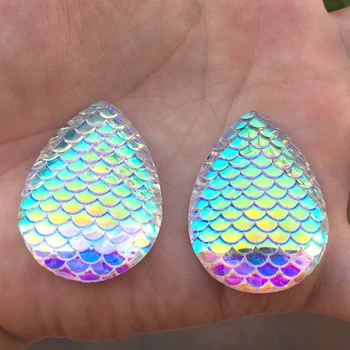 

Thickness 6.7mm 20pcs 29*40mm Snake Scale/ scale Flatback AB Resin Stone strass,Flatback crystal Resin Rhinestone -S580*5