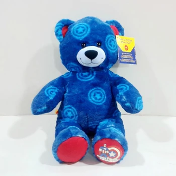 

Blue Captain America build a bear plush toy stuffed dolls child gift 45cm/17.7"