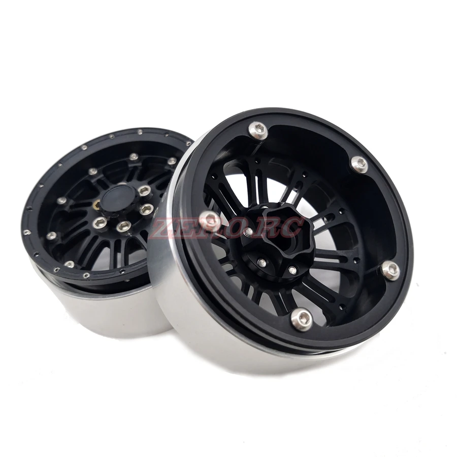Rc Rock гусеничные колесные диски алюминиевые 2,2 Beadlock колеса(4) для 1:10 Axial SCX10 Wraith Jeep TRX-4