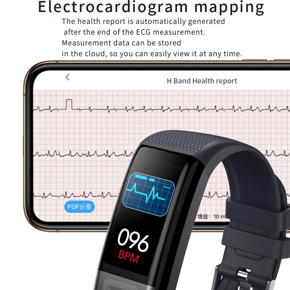 ECG + PPG Smart Bracelet Heart Rate Blood Pressure Monitor Smart Band IP67 Waterproof Activity Fitness Sport Wristbands for Men ECG + PPG Smart Bracelet Heart Rate Blood Pressure Monitor Smart Band IP67 Waterproof Activity Fitness Sport Wristbands for Men