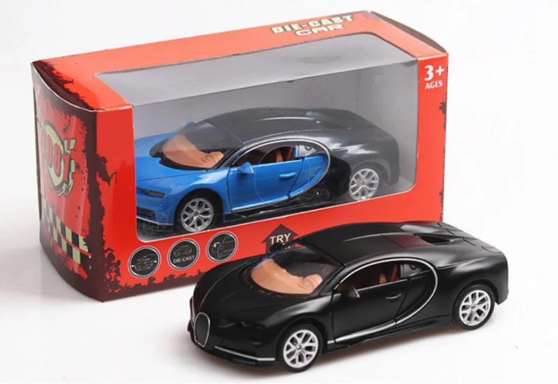 1/36 масштабная Игрушечная машина Bugatti Chiron, спортивный автомобиль из металлического сплава, литые модели автомобилей, миниатюрные игрушки для детей, детская коллекция