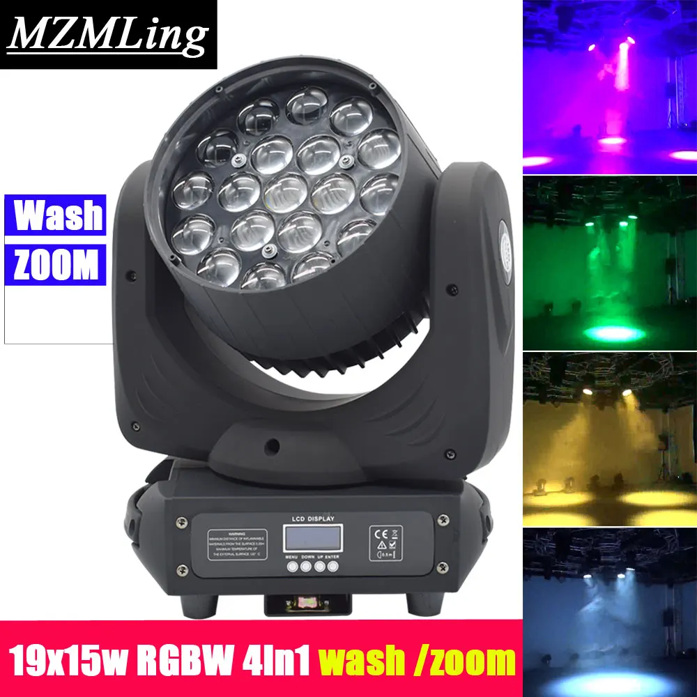 4 шт. светильник s+ 1 шт. F светильник чехол 19x15 Вт RGBW 4в1 Wash/Zoom светильник DMX512 движущийся головной светильник Профессиональный DJ/бар/шоу сценический светильник