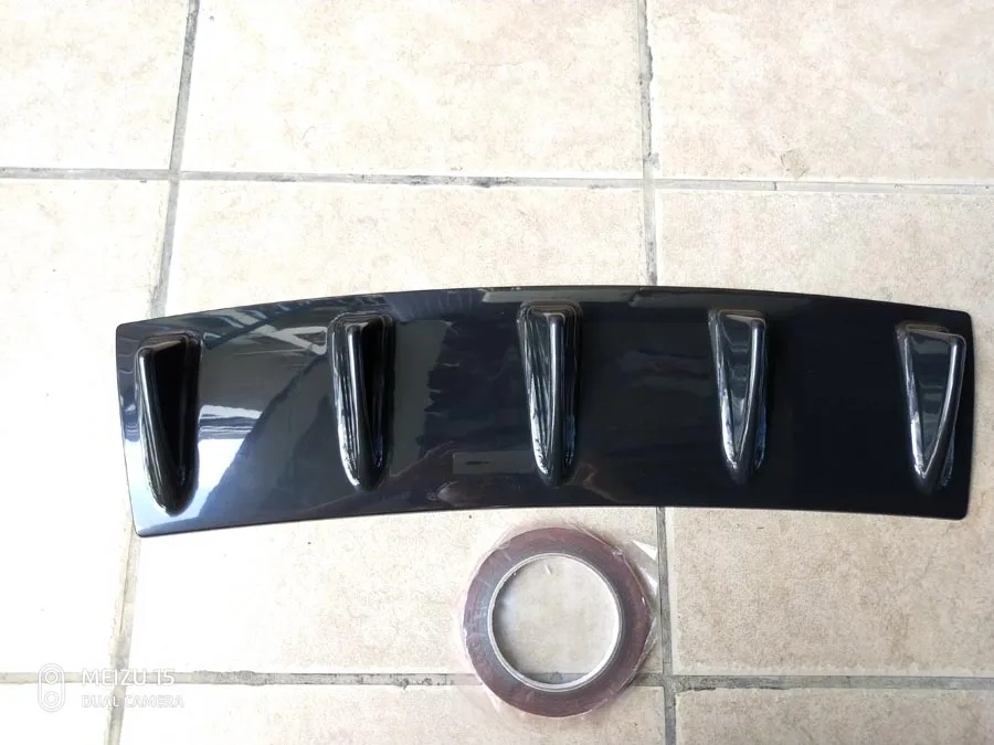Акулий плавник 5 крыло губ Диффузор 23 &quotx 6&quot задний бампер Шасси Черный ABS