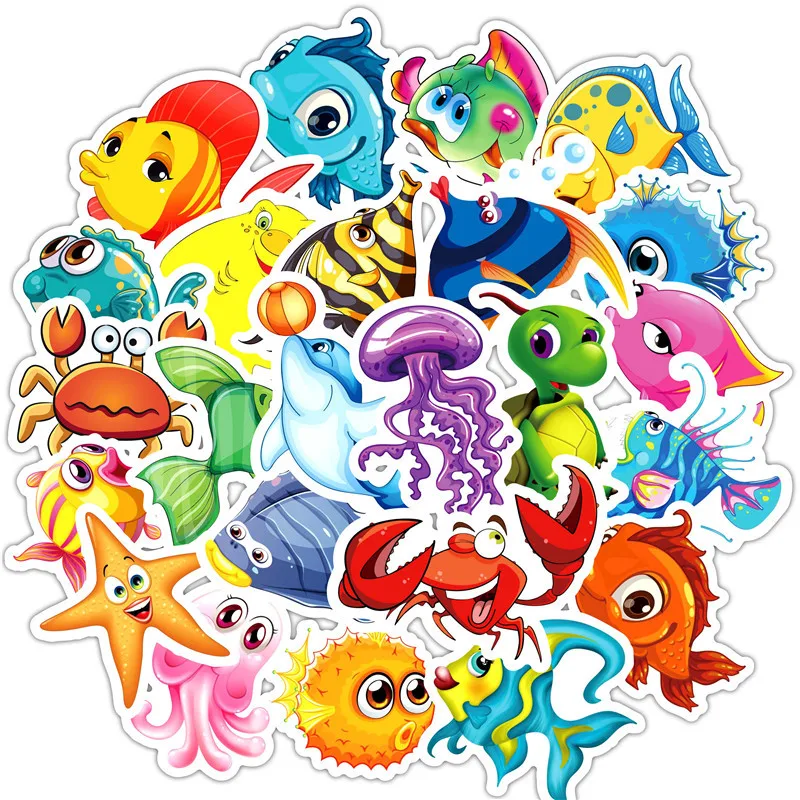 

New 100PCS DIY waterproof Cartoon Animal Stickers Kids Toy Sticker For Luggage Laptop Skateboard Motorcycle Bike Bedroom Sticker