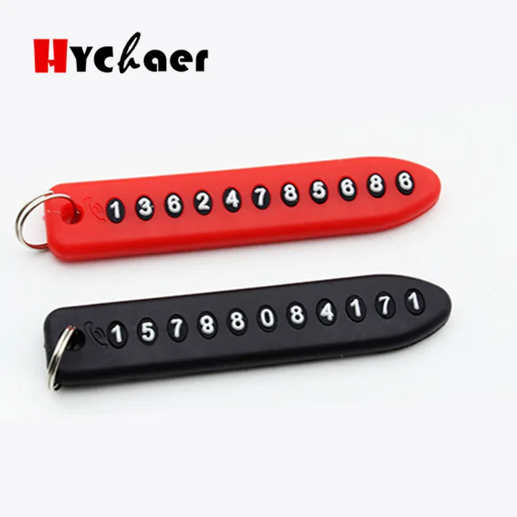 

1Pcs Anti-lost Phone Number Plate Car Keychain Pendant Auto Vehicle Phone Number Card Keyring Key Chain Car Interior Decoration