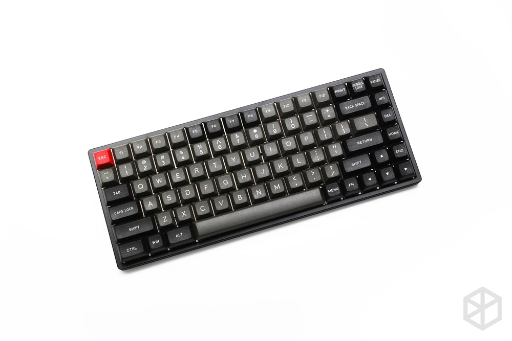 Kopen Geanodiseerd Aluminium platte case met metalen voeten voor custom mechanische toetsenbord zwart siver grijs colorway voor xd84 75%