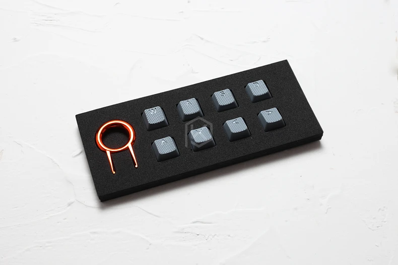 Taihao резиновые игровые колпачки набор прорезиненных Doubleshot Keycaps Cherry MX OEM профиль блестящий набор из 8 пурпурный светло-голубой