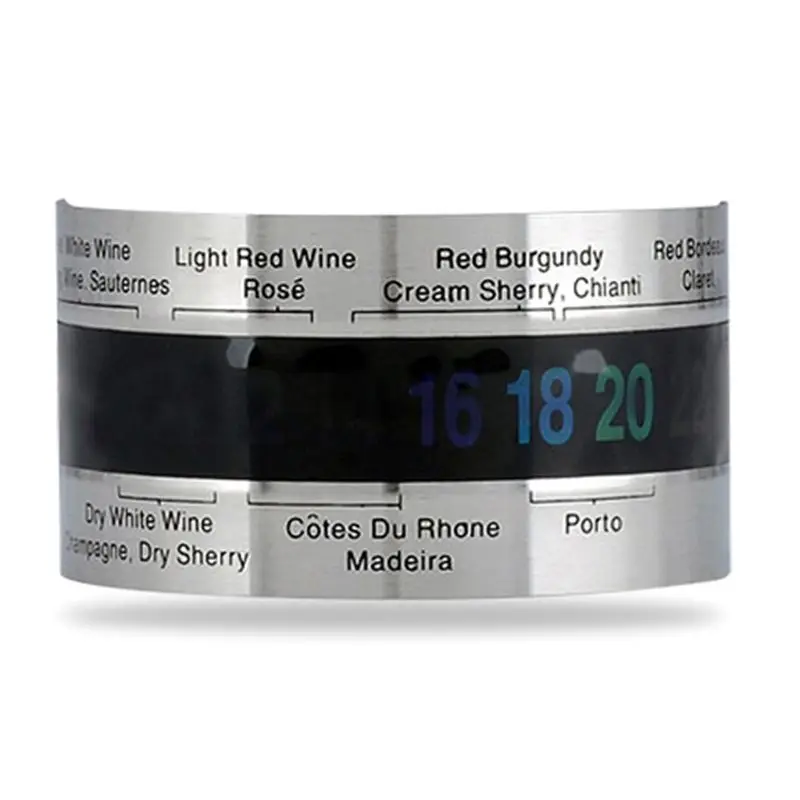 

Stainless Steel Red Wine Thermometer 4-26 Temperature Sensor Bracelet LCD Display Bar Party Kitchenware