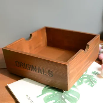 

Vintage Storage Boxes Wooden Cosmetic Box Jewelry Box Sundries Organizador Container Decorative Wooden Flower Pot Storage Box