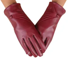 Роскошные женские зимние супер теплые перчатки из кашемира и искусственной кожи, варежки, полное покрытие для пальцев, Luvas de inverno Guante mujer Gants femme