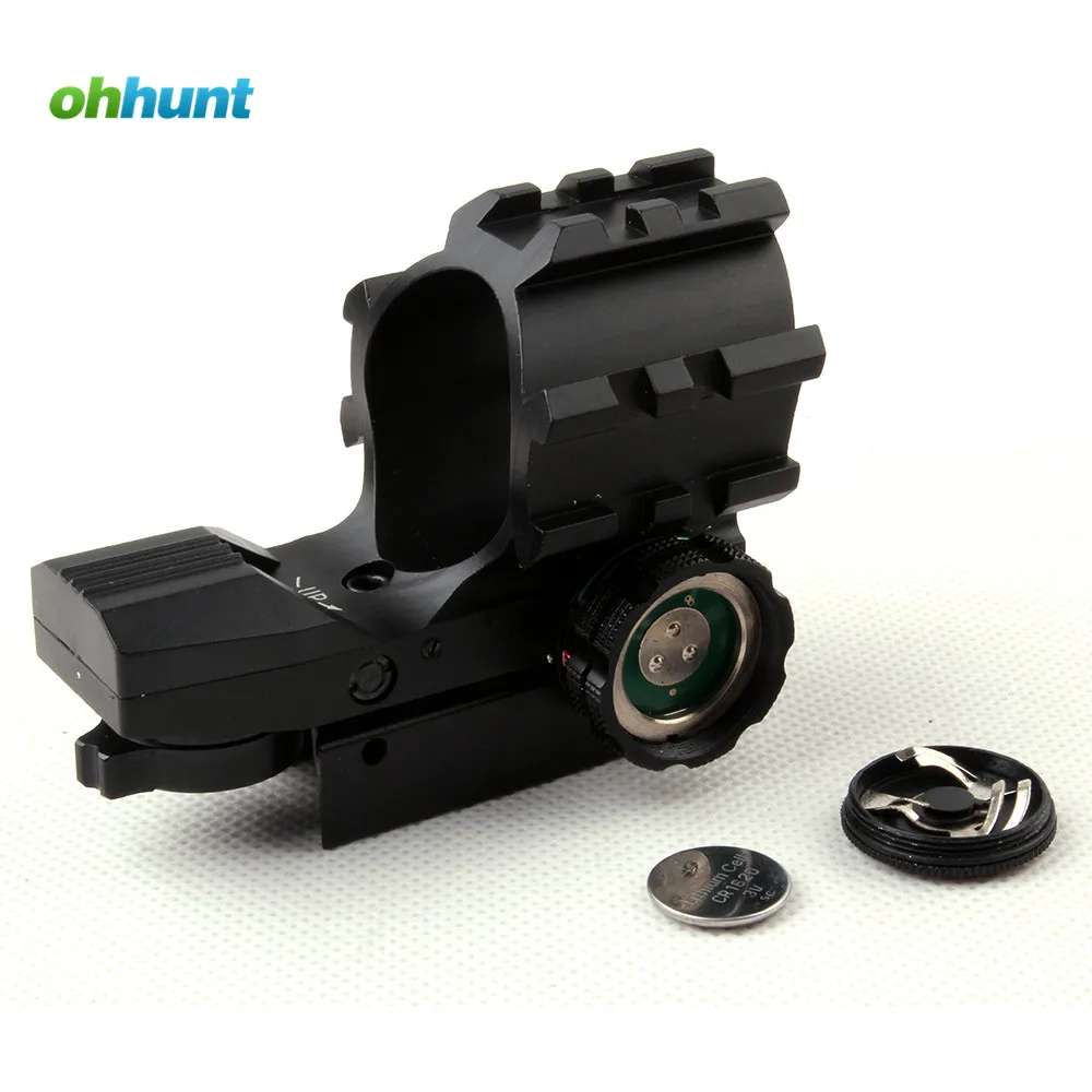 Тактический Ohhunt 1X33 красный и зеленый точка рефлекторный охотничий оптический прицел четыре сетки с 20 мм Tri Weaver рельсы для страйкбола