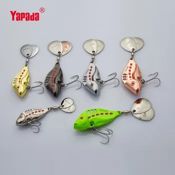 

YAPADA VIB 305 Six Point 10g/15g/20g/25g Treble HOOK+Rotating Sequins 40mm/46mm/50mm/53mm Metal VIB Multicolor Fishing Lures