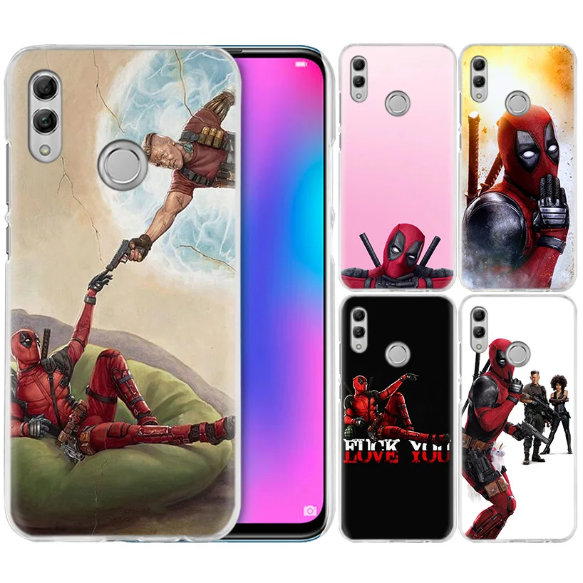 

Deadpool Spider-Man Case for Huawei Honor 8X Y9 20 9 10 Lite Play 8C 8A Pro V20 20i Y6 Y7 Y5 2019 Hard PC Funda Capa Phone Cover