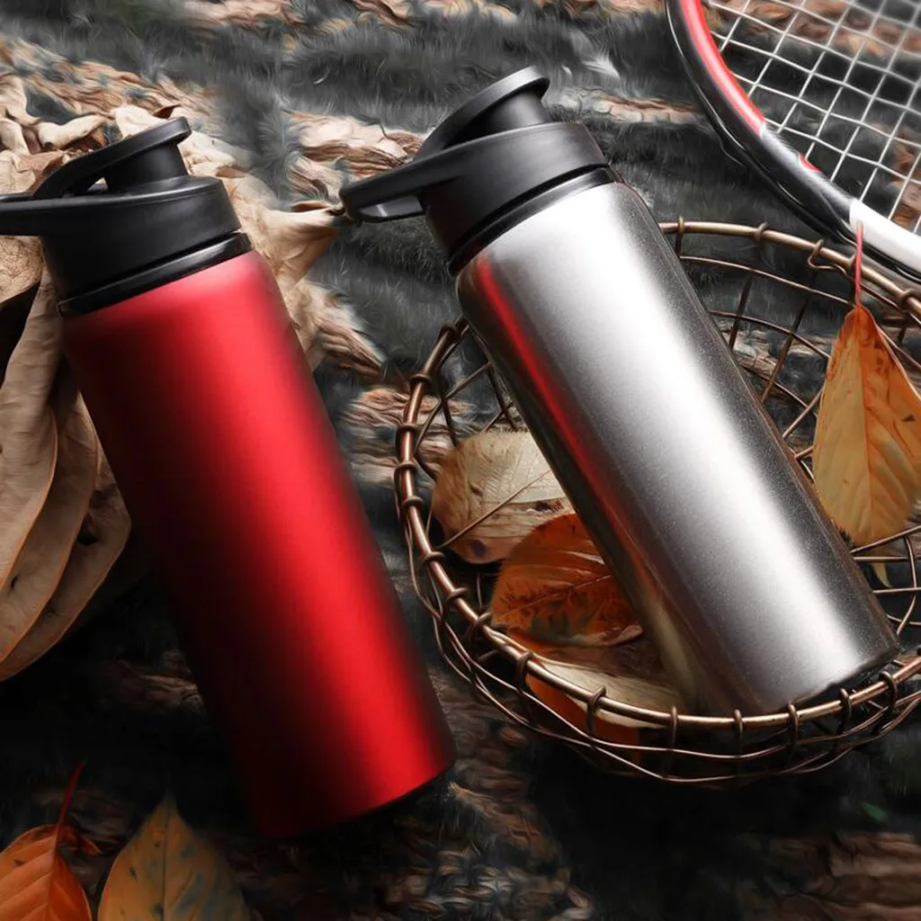 Stainless Steel Travel Bottle Sports Water Cup Straight Drink Bicycle Kettle Outdoor Sports Pot Stainless Steel Water Bottle Y1