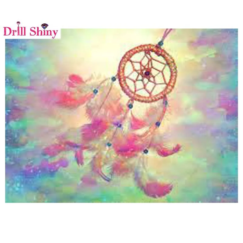 

Feather Dream Catch 5D DIY Diamond Embroidery full Square Rhinestone Diamond Painting Cross Stitch Needlework
